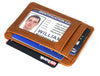 Utrera Leather Credit Card Holder - Caramel Brown - Aaron Leather Goods