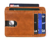 Utrera Leather Credit Card Holder - Caramel Brown - Aaron Leather Goods
