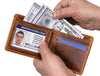 Osuna Mens Leather Wallet - Caramel Brown - Aaron Leather Goods