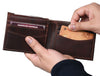 Montilla Leather Bifold Mens Wallet - Walnut Brown - Aaron Leather Goods