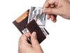 Sestao Leather Minimalist Money Clip Wallet - Walnut Brown - Aaron Leather Goods