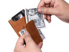 Sestao Leather Minimalist Money Clip Wallet - Chestnut - Aaron Leather Goods