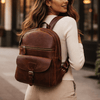Marseille Leather Backpack – Walnut Brown - Aaron Leather Goods