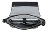 Savona Leather Messenger Bag - Raven Black - Aaron Leather Goods