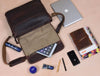 Villandry Leather Messenger Bag - Walnut Brown - Aaron Leather Goods