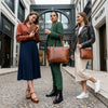 Mieres Travel Tote Bag Combo – Gingerbread - Aaron Leather Goods Inc
