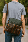 Leather Messenger Bag - MB - 239 - Aaron Leather Goods