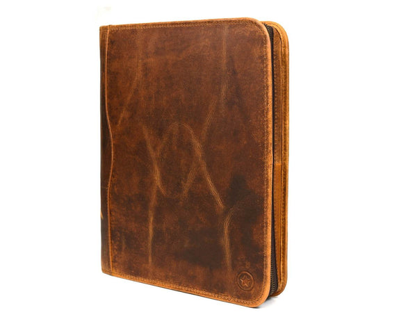 Asturias Leather Organizer - Caramel Brown - Aaron Leather Goods