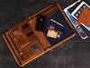 Asturias Leather Organizer - Caramel Brown - Aaron Leather Goods