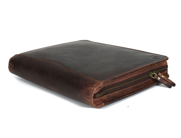 Asturias Leather Organizer - Walnut Brown - Aaron Leather Goods
