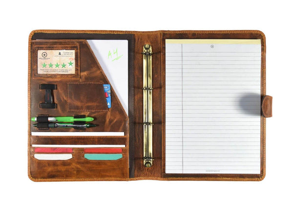 Burgos Leather Organizer - Caramel Brown - Aaron Leather Goods