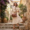 Ourense Leather Crossbody Bag - Gingerbread - Aaron Leather Goods Inc