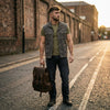 Premium Full - Grain Leather Laptop Backpack by Aaron Leather Goods - Aaron Leather Goods Inc