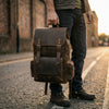Premium Full - Grain Leather Laptop Backpack by Aaron Leather Goods - Aaron Leather Goods Inc
