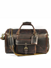 Bolzano Leather Duffle Bag - Walnut Brown - Aaron Leather Goods