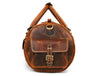 Pamplona Leather Duffle bag - Caramel Brown - Aaron Leather Goods