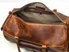 Pamplona Leather Duffle bag - Caramel Brown - Aaron Leather Goods