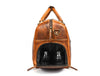 Arezzo Leather Overnight Bag - Caramel Brown - Aaron Leather Goods