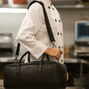 Tuscania Leather Knife Bag - Black - Aaron Leather Goods