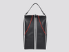 Premium Black Leather Wash Bag with Top Carry Handle - Aaron Leather Goods