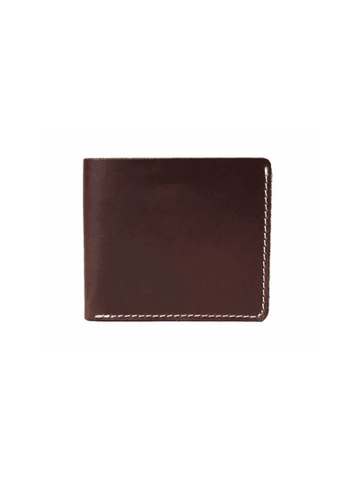 Paso Leather Bi - fold Mens Wallet - Dark Brown - Aaron Leather Goods