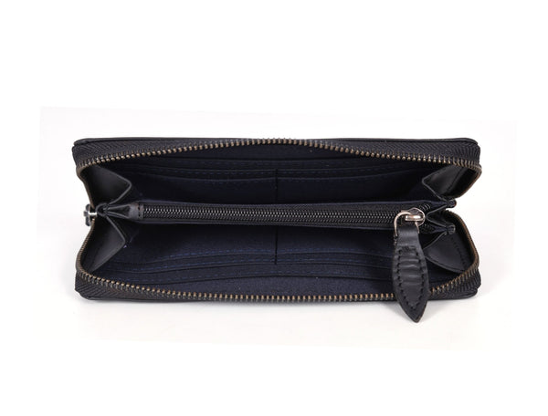 Vintage Full - Grain Leather Zip Wallet | Compact Travel Wallet for Men & Women - Aaron Leather Goods