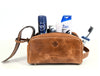 Omaha Leather Toiletry Bag - Copper Brown - Aaron Leather Goods
