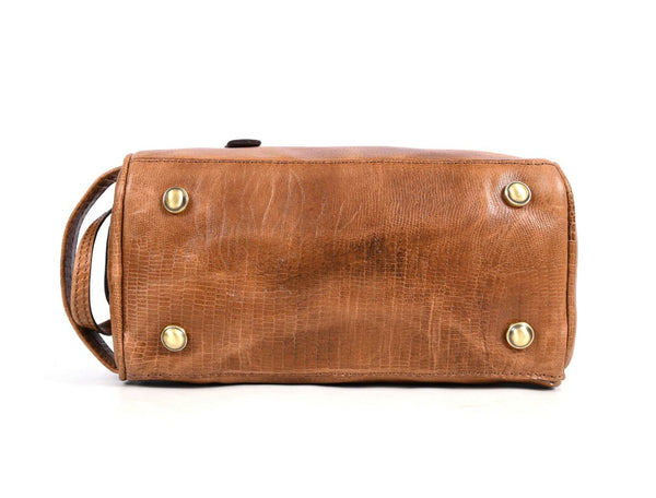 Omaha Leather Toiletry Bag - Copper Brown - Aaron Leather Goods