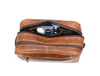 Tampa Leather Toiletry Bag - Copper Brown - Aaron Leather Goods