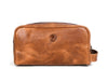 Tampa Leather Toiletry Bag - Copper Brown - Aaron Leather Goods