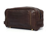 Artisan Walnut Leather Toiletry Bag - Aaron Leather Goods