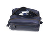 Tampa Leather Toiletry Bag - Navy Blue - Aaron Leather Goods