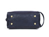 Tampa Leather Toiletry Bag - Navy Blue - Aaron Leather Goods