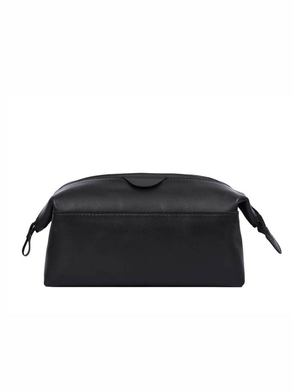 Normandy Leather Toiletry Bag - Raven Black - Aaron Leather Goods