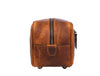 Vacone Leather Toiletry Bag - Caramel Brown - Aaron Leather Goods
