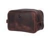 Vacone Leather Toiletry Bag - Walnut Brown - Aaron Leather Goods