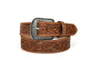 Newport Leather Belt - Caramel Brown - Aaron Leather Goods