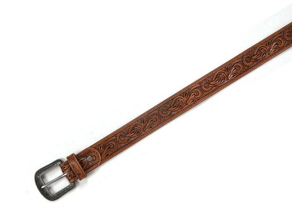 Newport Leather Belt - Caramel Brown - Aaron Leather Goods