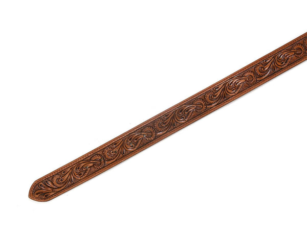 Newport Leather Belt - Caramel Brown - Aaron Leather Goods