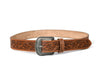 Newport Leather Belt - Caramel Brown - Aaron Leather Goods