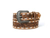 Newport Leather Belt - Chestnut - Aaron Leather Goods