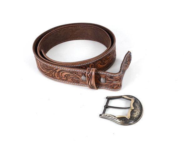 Chandler Leather Belt - Camel - Aaron Leather Goods