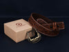 Chandler Leather Belt - Camel - Aaron Leather Goods
