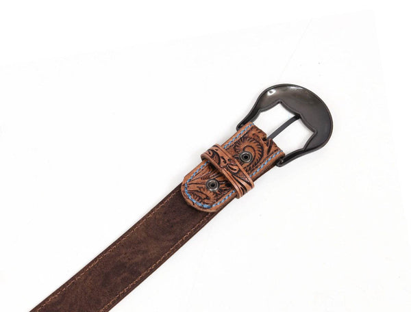 Carmel Leather Belt & Wallet Gift Combo - Brown - Aaron Leather Goods