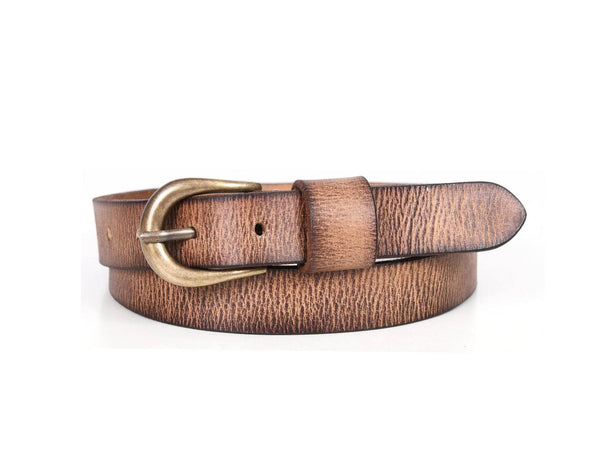 Magnolia Leather Belt - Coffee - Aaron Leather Goods