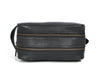 Tampa Leather Toiletry Bag - Raven Black - Aaron Leather Goods