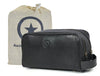 Tampa Leather Toiletry Bag - Raven Black - Aaron Leather Goods
