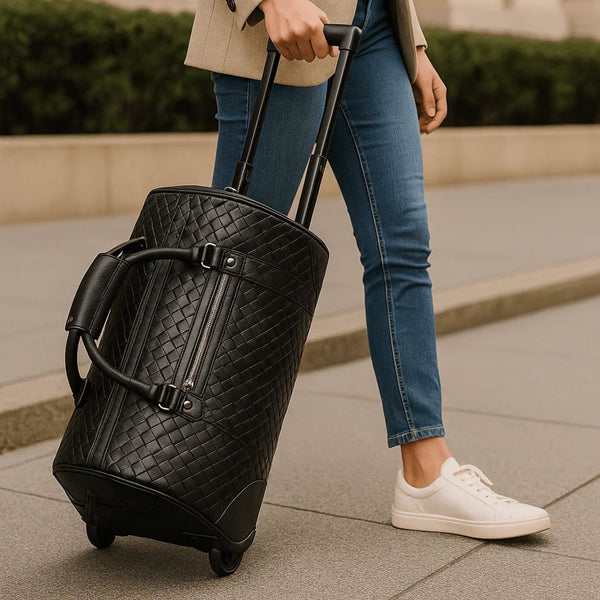 Atria Upcycled Leather Trolley Bag ( TR - 12 ) - Aaron Leather Goods