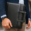 Tulsa Leather Organizer - Raven Black - Aaron Leather Goods