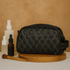 Ample Glide Quilted Leather Toiletry Bag - Black - Aaron Leather Goods